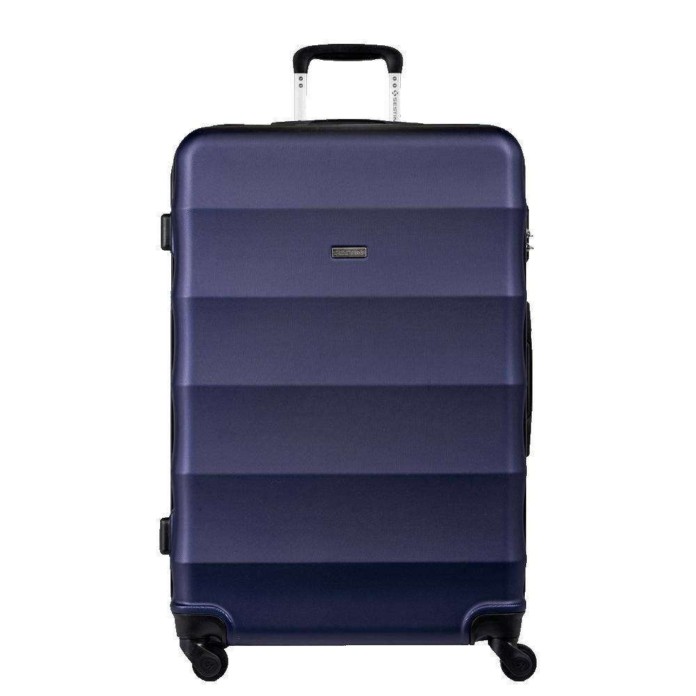 Mala de Viagem Grande 32 kg ABS com Rodas 360° Basic - Azul marinho Azul 2