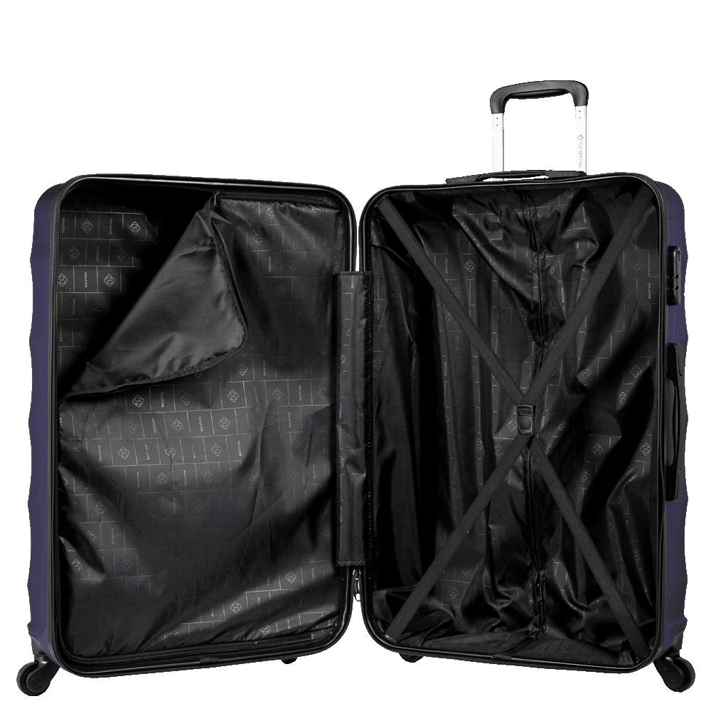 Mala de Viagem Grande 32 kg ABS com Rodas 360° Basic - Azul marinho Azul 5