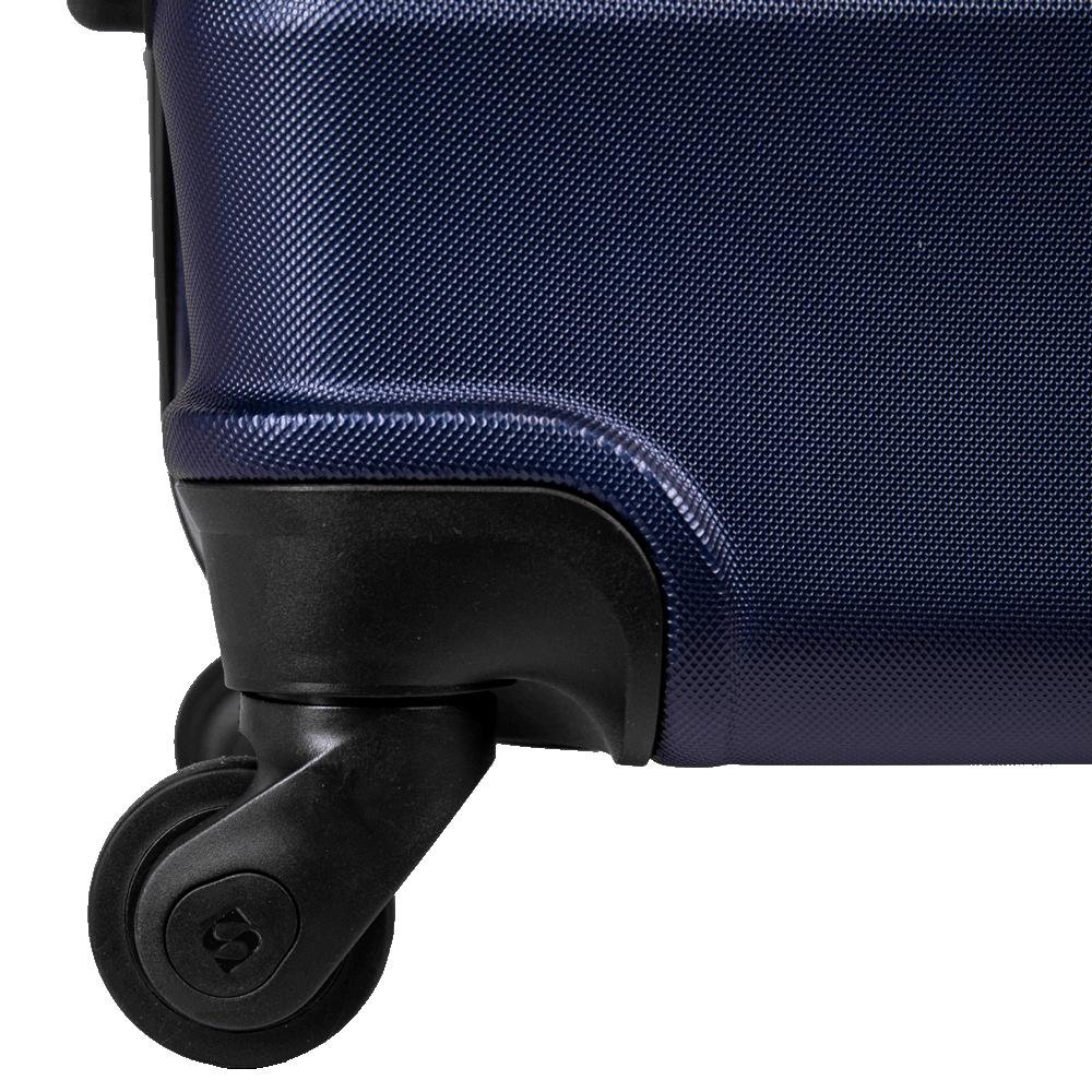 Mala de Viagem Grande 32 kg ABS com Rodas 360° Basic - Azul marinho Azul 7