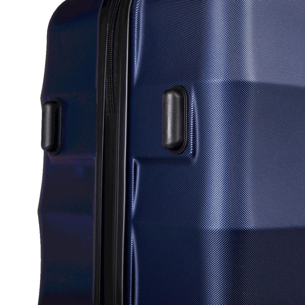 Mala de Viagem Grande 32 kg ABS com Rodas 360° Basic - Azul marinho Azul 10