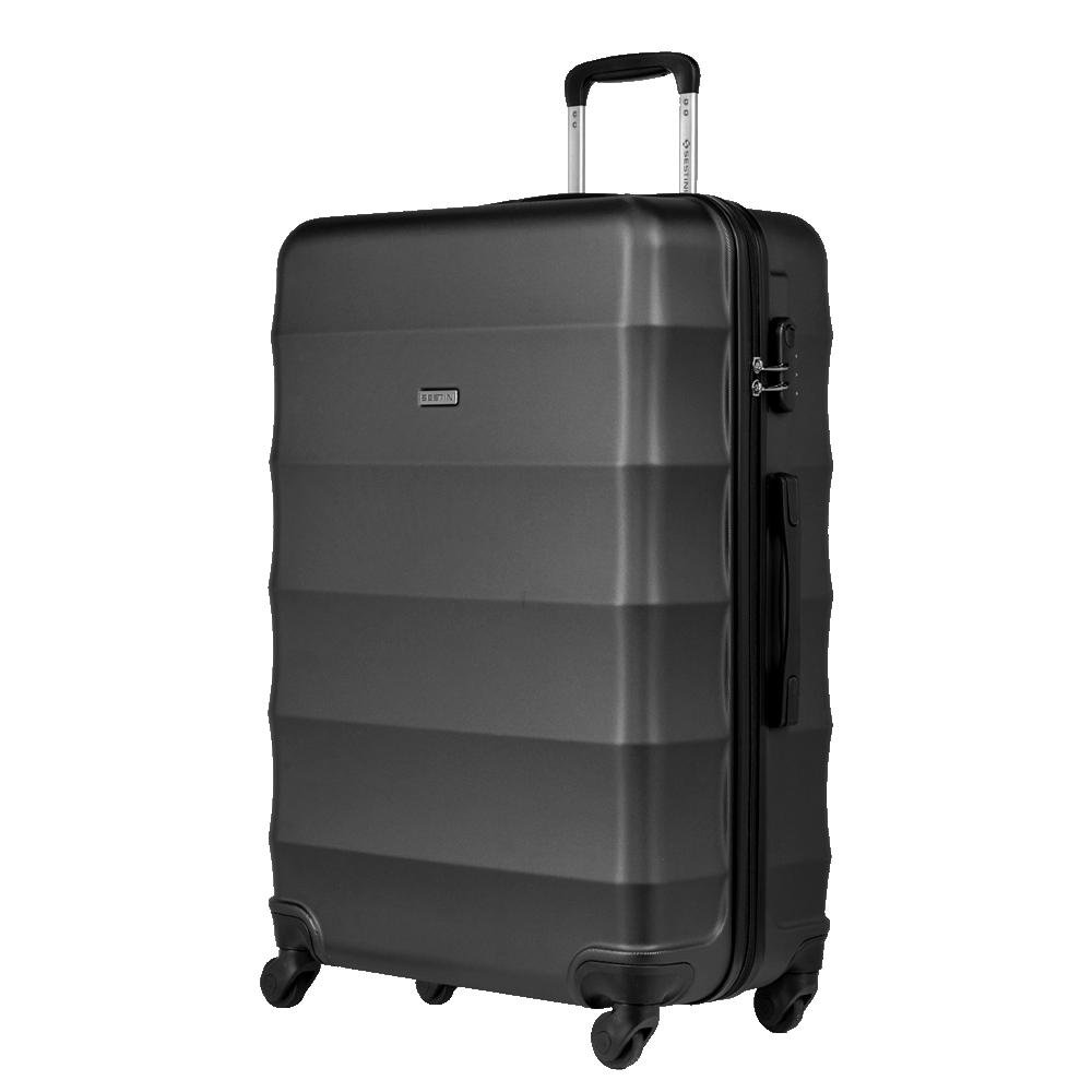 Mala de Viagem Grande 32 kg ABS com Rodas 360° Basic - Grafite