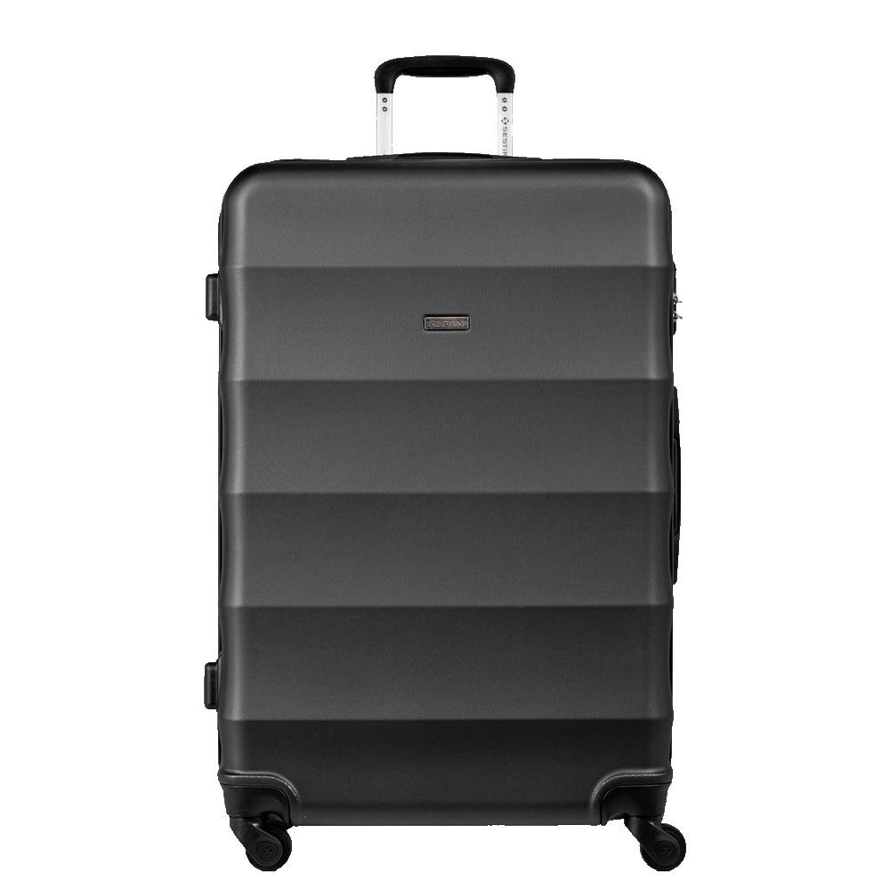 Mala de Viagem Grande 32 kg ABS com Rodas 360° Basic - Grafite Cinza 2