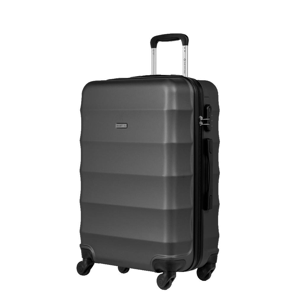 Mala de Viagem Média 23 kg ABS com Rodas 360° Basic - Grafite