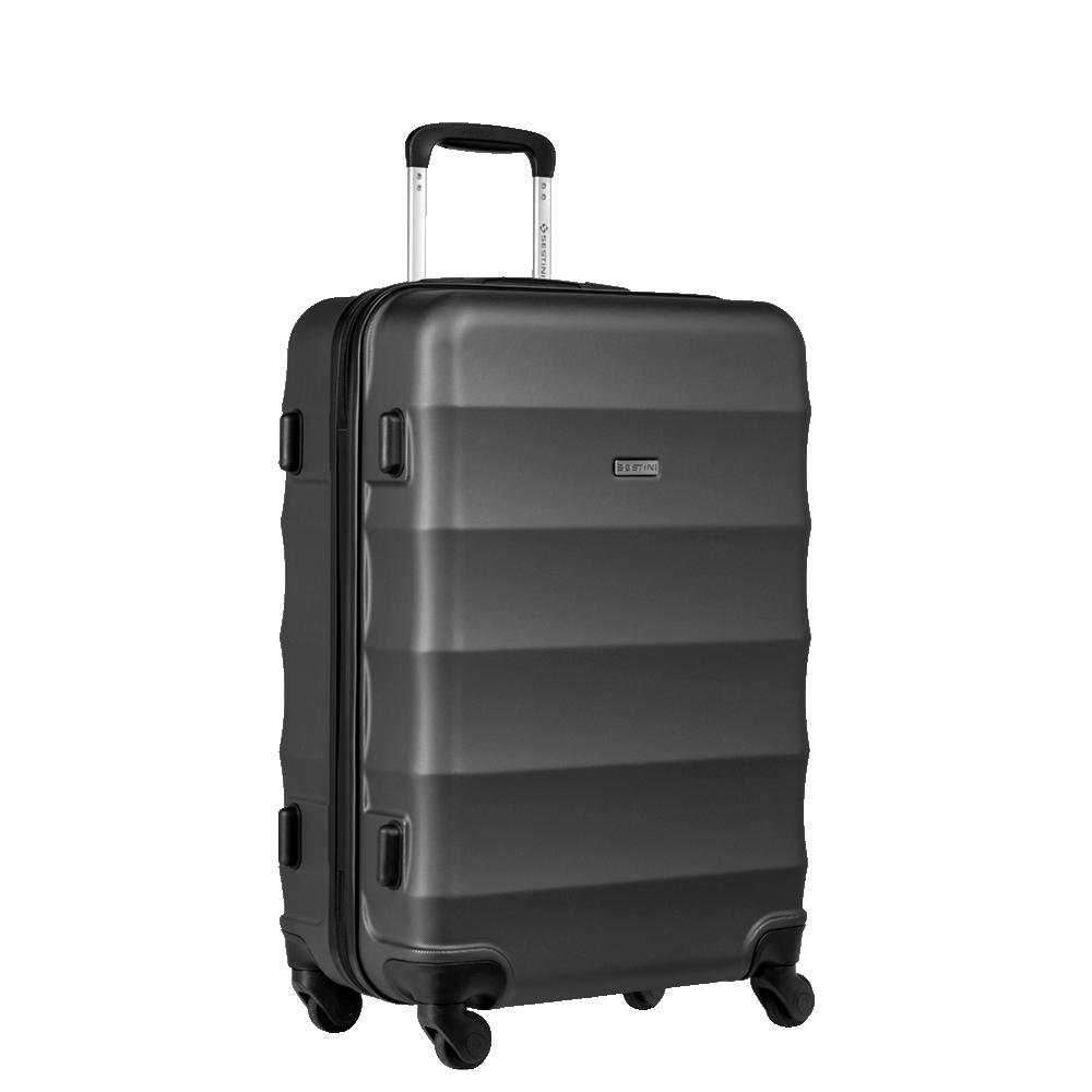 Mala de Viagem Média 23 kg ABS com Rodas 360° Basic - Grafite Cinza 4
