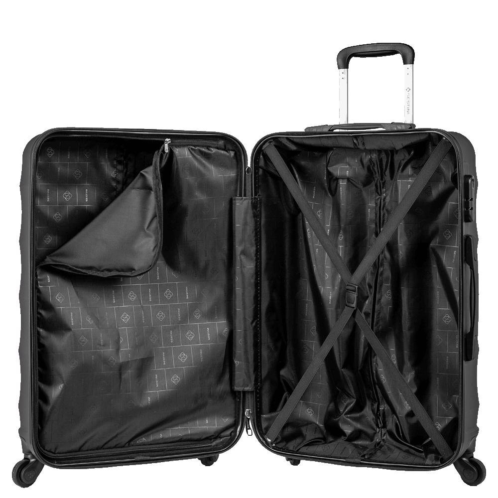 Mala de Viagem Média 23 kg ABS com Rodas 360° Basic - Grafite Cinza 5