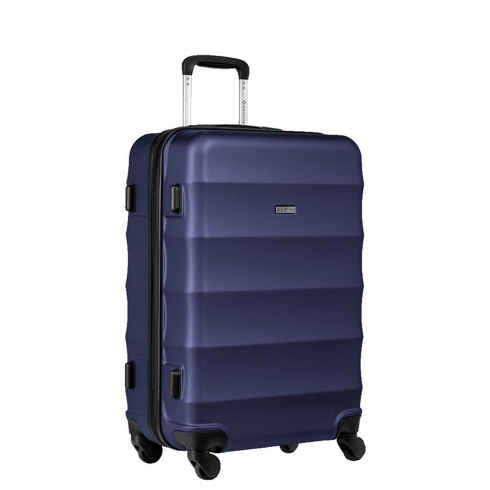 Mala de Viagem Média 23 kg ABS com Rodas 360° Basic - Azul marinho Azul 4