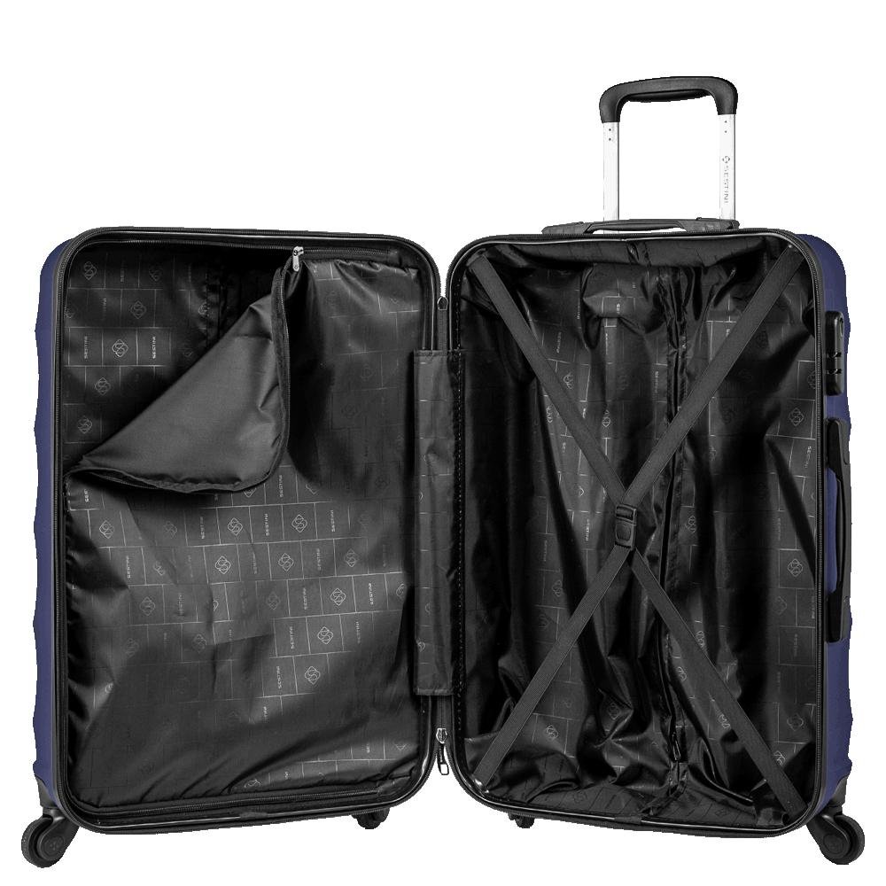 Mala de Viagem Média 23 kg ABS com Rodas 360° Basic - Azul marinho Azul 5