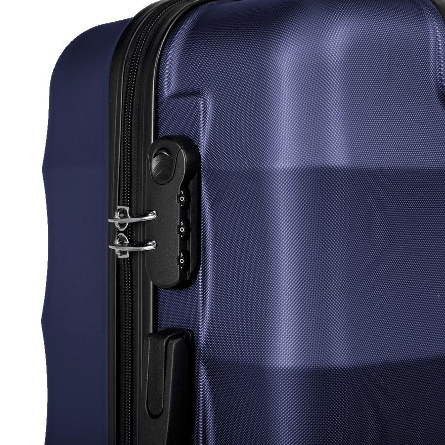 Mala de Viagem Média 23 kg ABS com Rodas 360° Basic - Azul marinho Azul 6