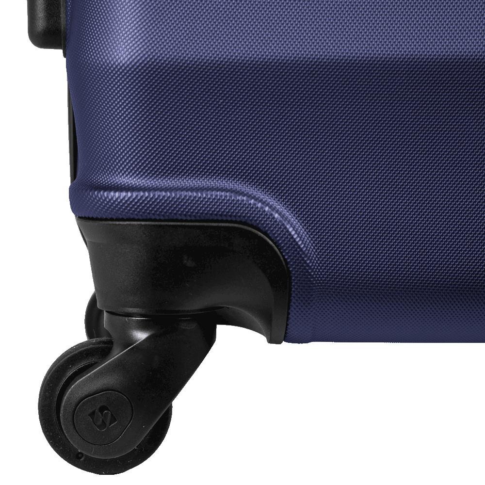 Mala de Viagem Média 23 kg ABS com Rodas 360° Basic - Azul marinho Azul 7