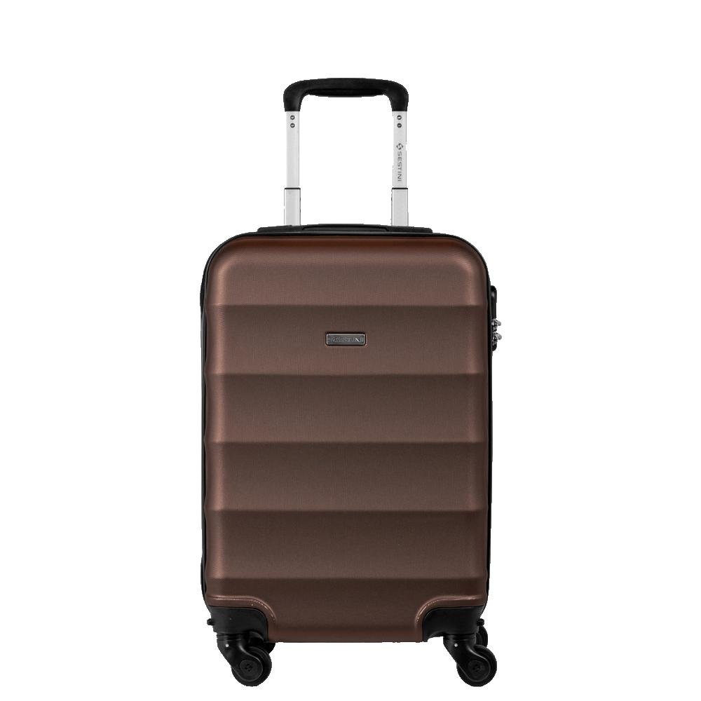 Mala de Viagem Bordo 10 kg ABS com Rodas 360° Basic - Bronze Marrom 2