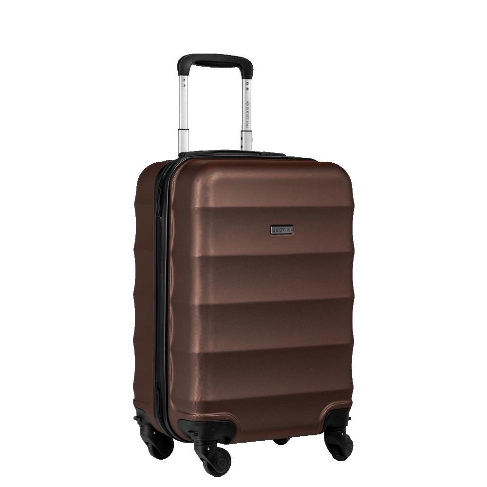 Mala de Viagem Bordo 10 kg ABS com Rodas 360° Basic - Bronze Marrom 4