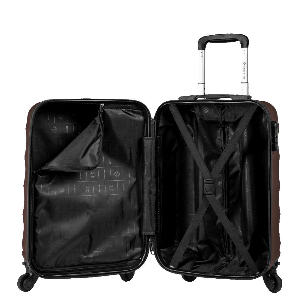 Mala de Viagem Bordo 10 kg ABS com Rodas 360° Basic - Bronze Marrom 5