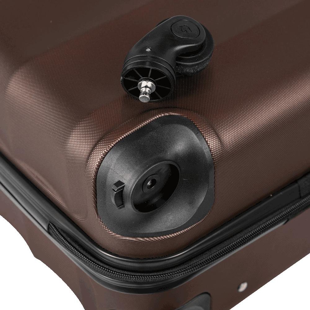 Mala de Viagem Bordo 10 kg ABS com Rodas 360° Basic - Bronze Marrom 7