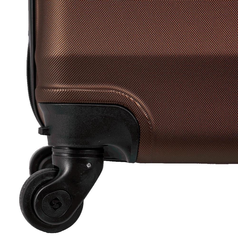 Mala de Viagem Bordo 10 kg ABS com Rodas 360° Basic - Bronze Marrom 8