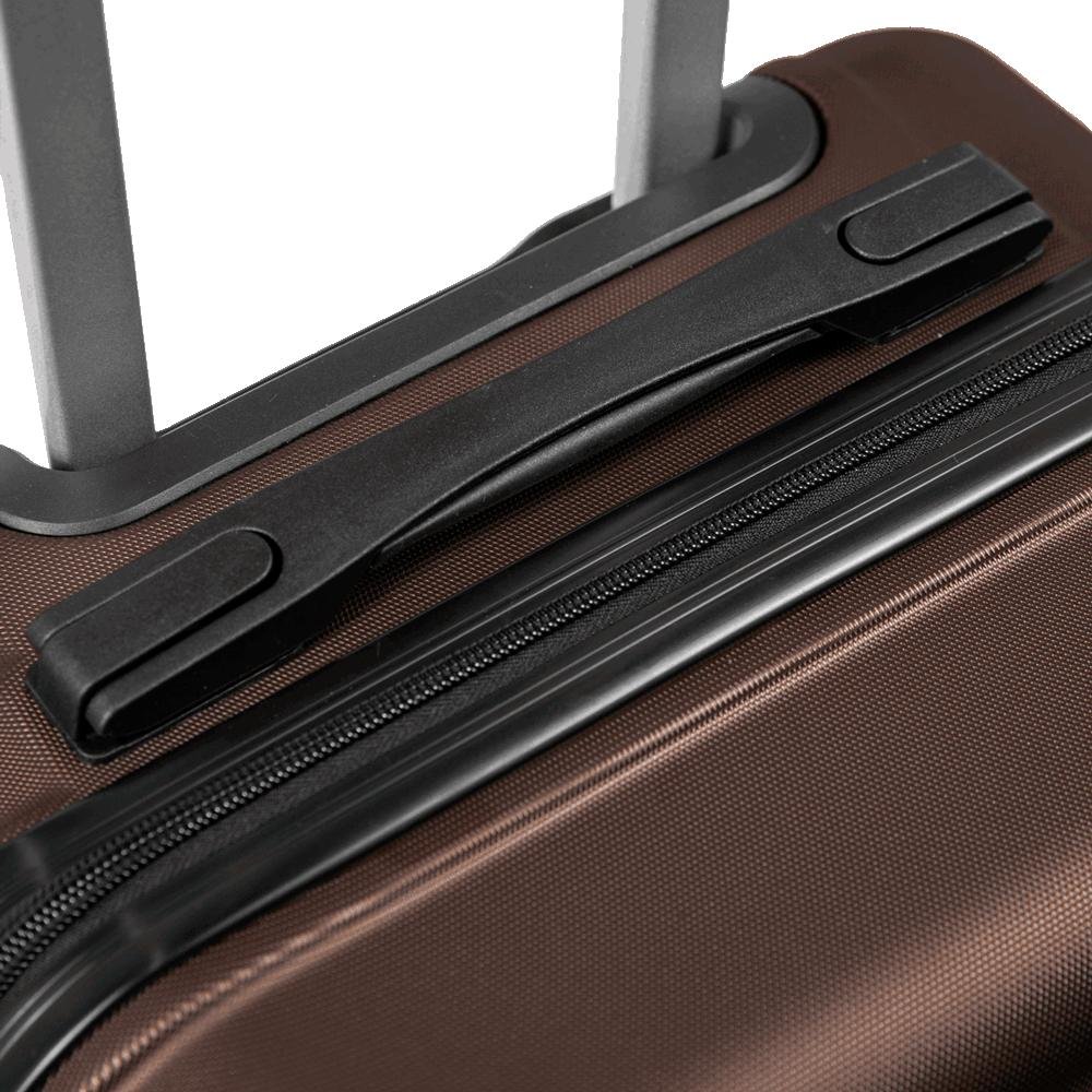 Mala de Viagem Bordo 10 kg ABS com Rodas 360° Basic - Bronze Marrom 9