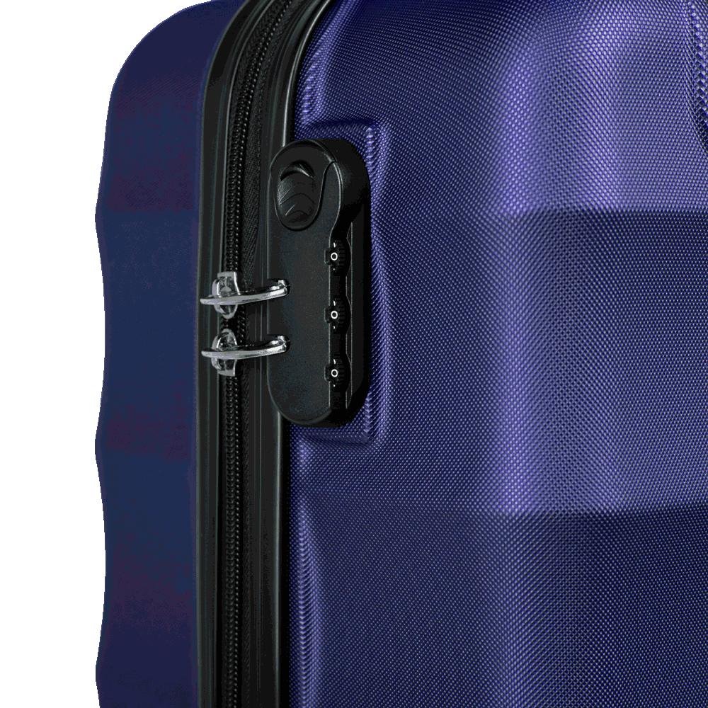 Mala de Viagem Bordo 10 kg ABS com Rodas 360° Basic - Azul marinho Azul 6