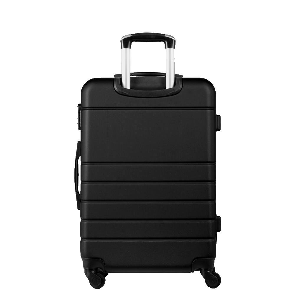 Mala de Viagem Média 23 kg ABS com Rodas 360° Essencial 2 - Preto Preto 3