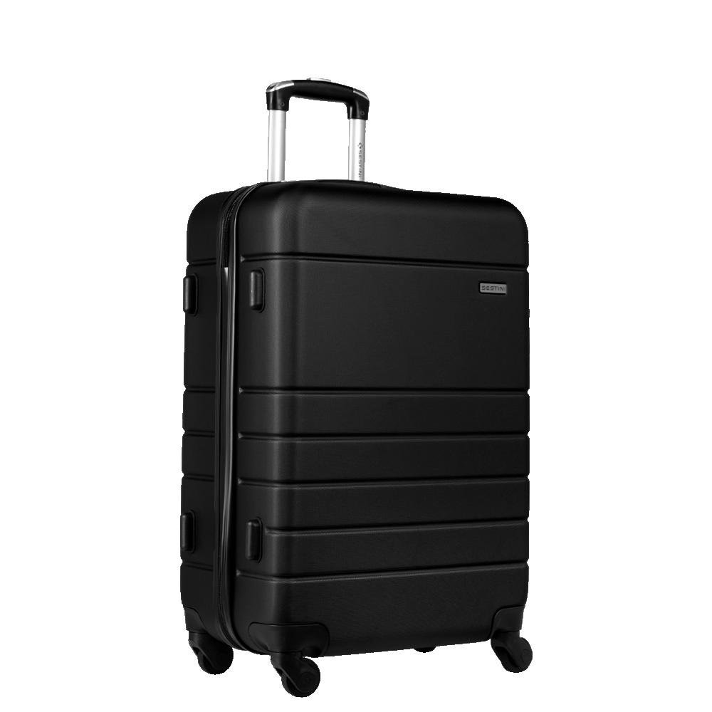 Mala de Viagem Média 23 kg ABS com Rodas 360° Essencial 2 - Preto Preto 4