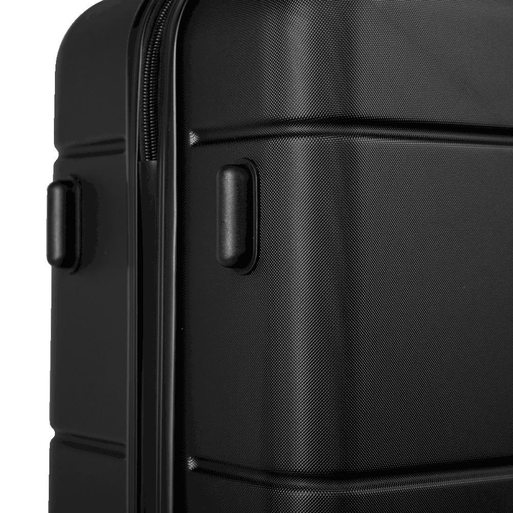 Mala de Viagem Média 23 kg ABS com Rodas 360° Essencial 2 - Preto Preto 10