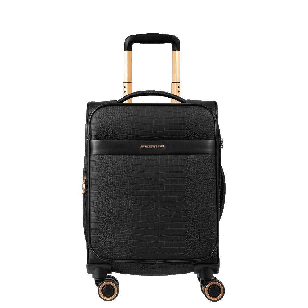 Mala de Viagem Bordo 10 kg Rígida com Rodas 360° Croco 5t - Preto Preto 2