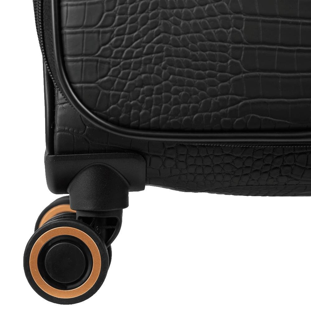 Mala de Viagem Bordo 10 kg Rígida com Rodas 360° Croco 5t - Preto Preto 12