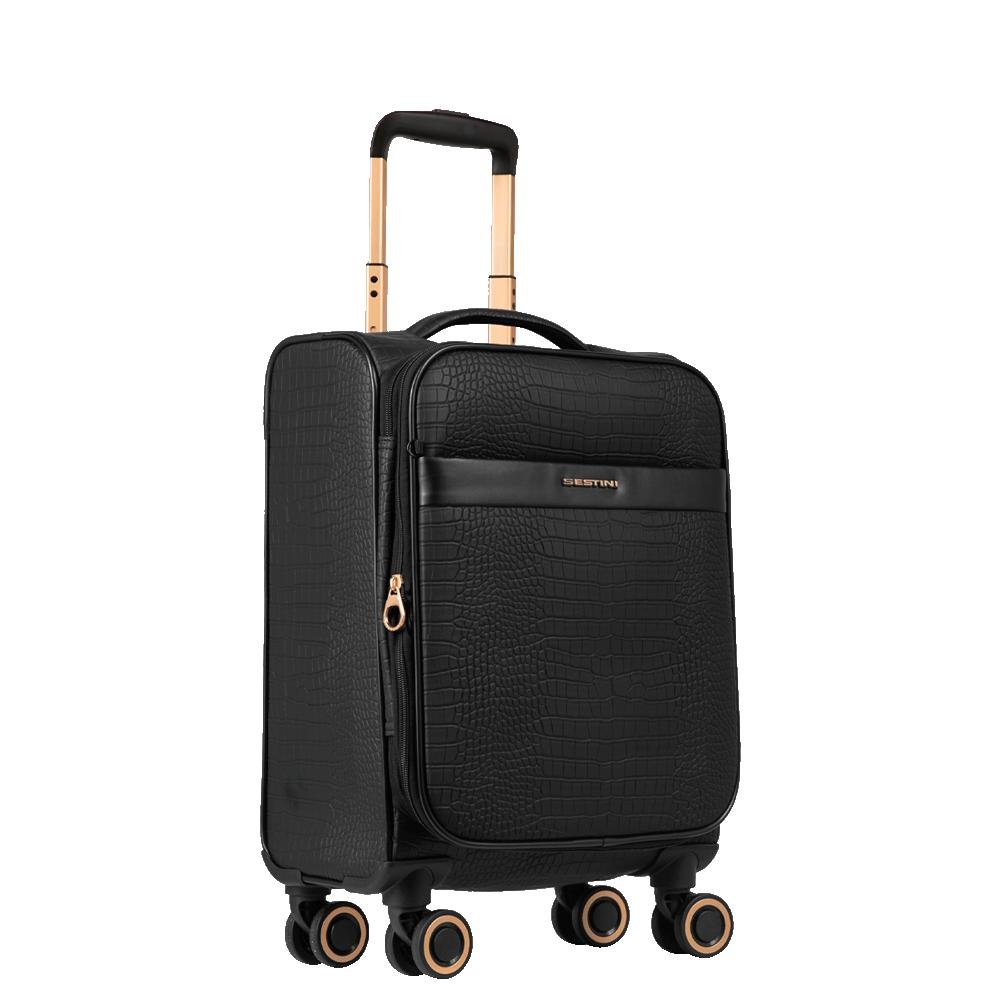 Mala de Viagem Bordo 10 kg Rígida com Rodas 360° Croco 5t - Preto Preto 4
