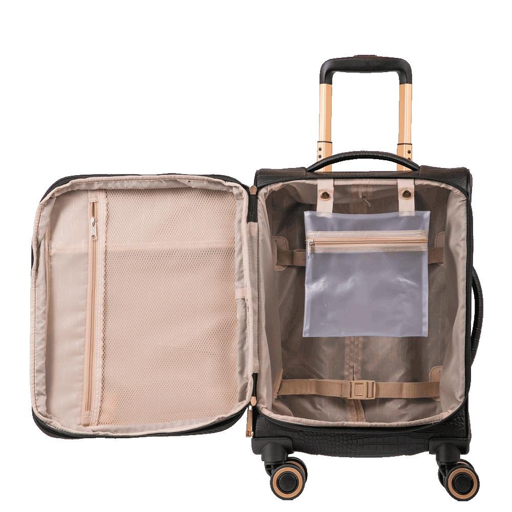 Mala de Viagem Bordo 10 kg Rígida com Rodas 360° Croco 5t - Preto Preto 5