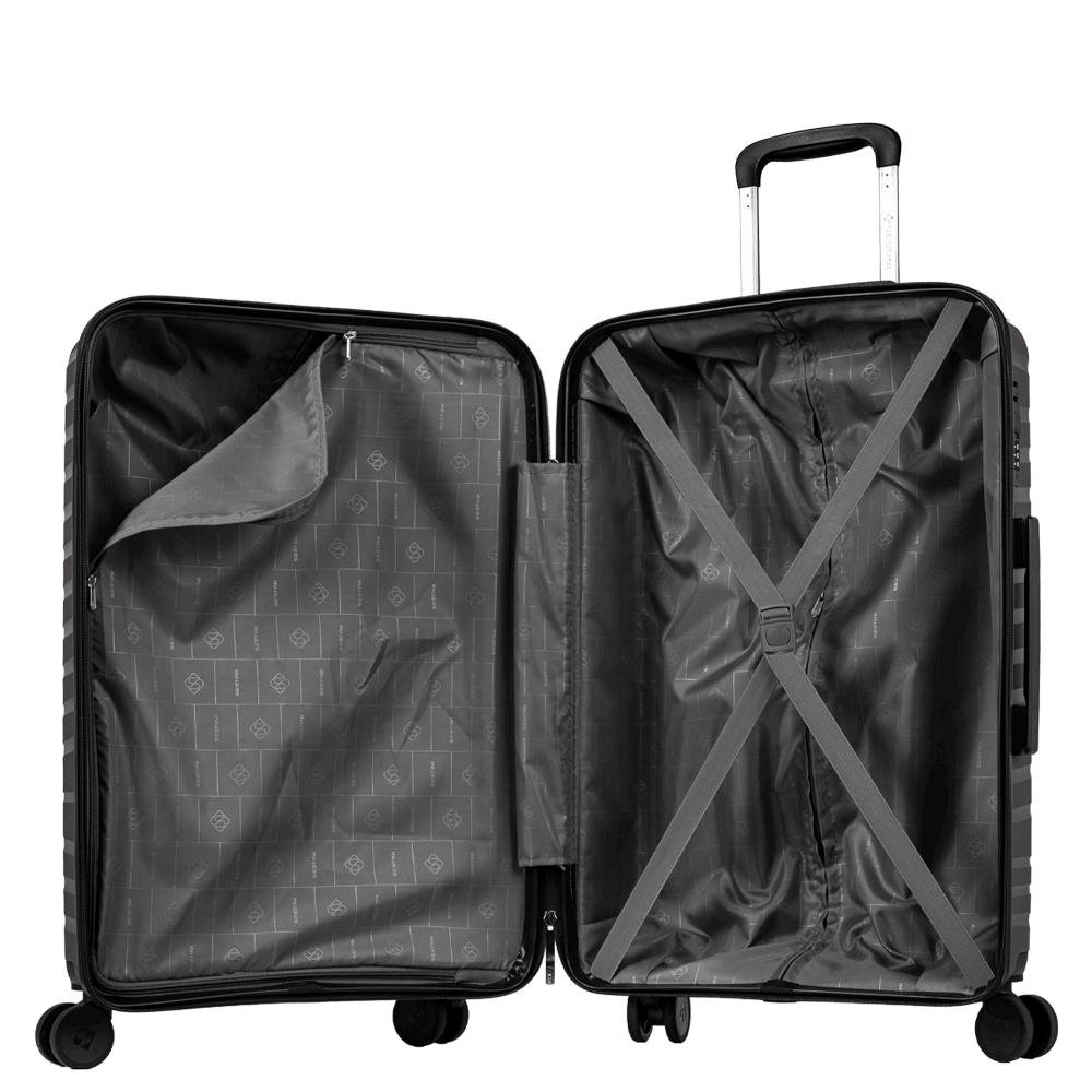Mala de Viagem Média 23 kg Polipropileno com Rodas 360° PP Essencial 2 - Grafite Grafite 5