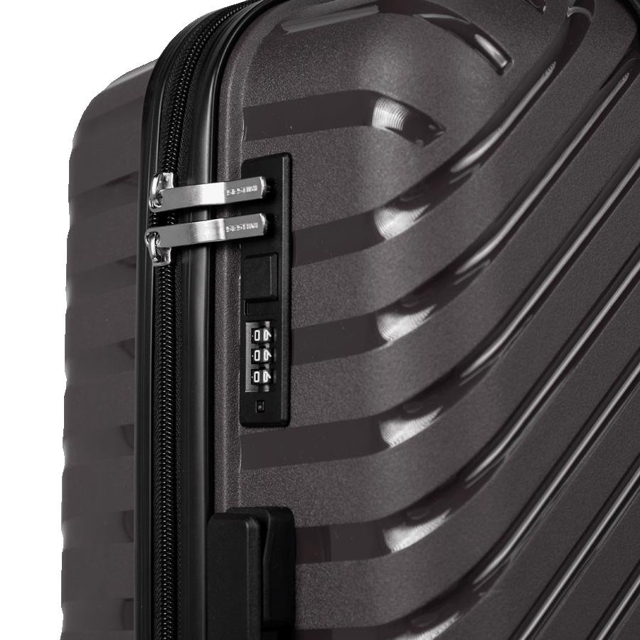 Mala de Viagem Média 23 kg Polipropileno com Rodas 360° PP Essencial 2 - Grafite Grafite 6