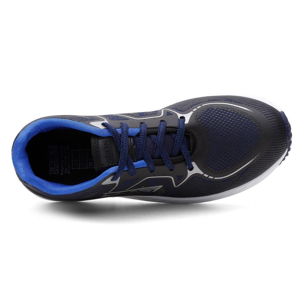 Tênis Masculino Esporte Corrida Cadarço Academia Confortável Azul 4