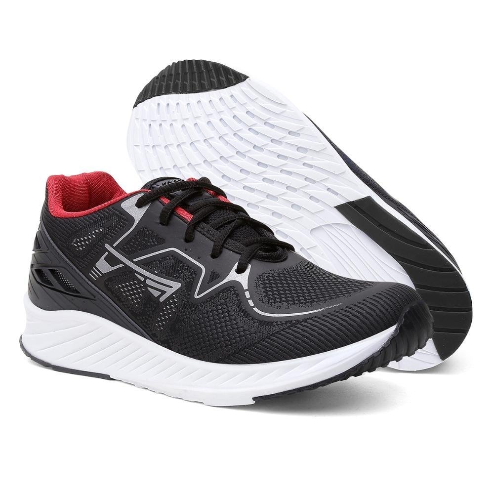 Tênis Masculino Esporte Corrida Cadarço Academia Confortável Vermelho 6