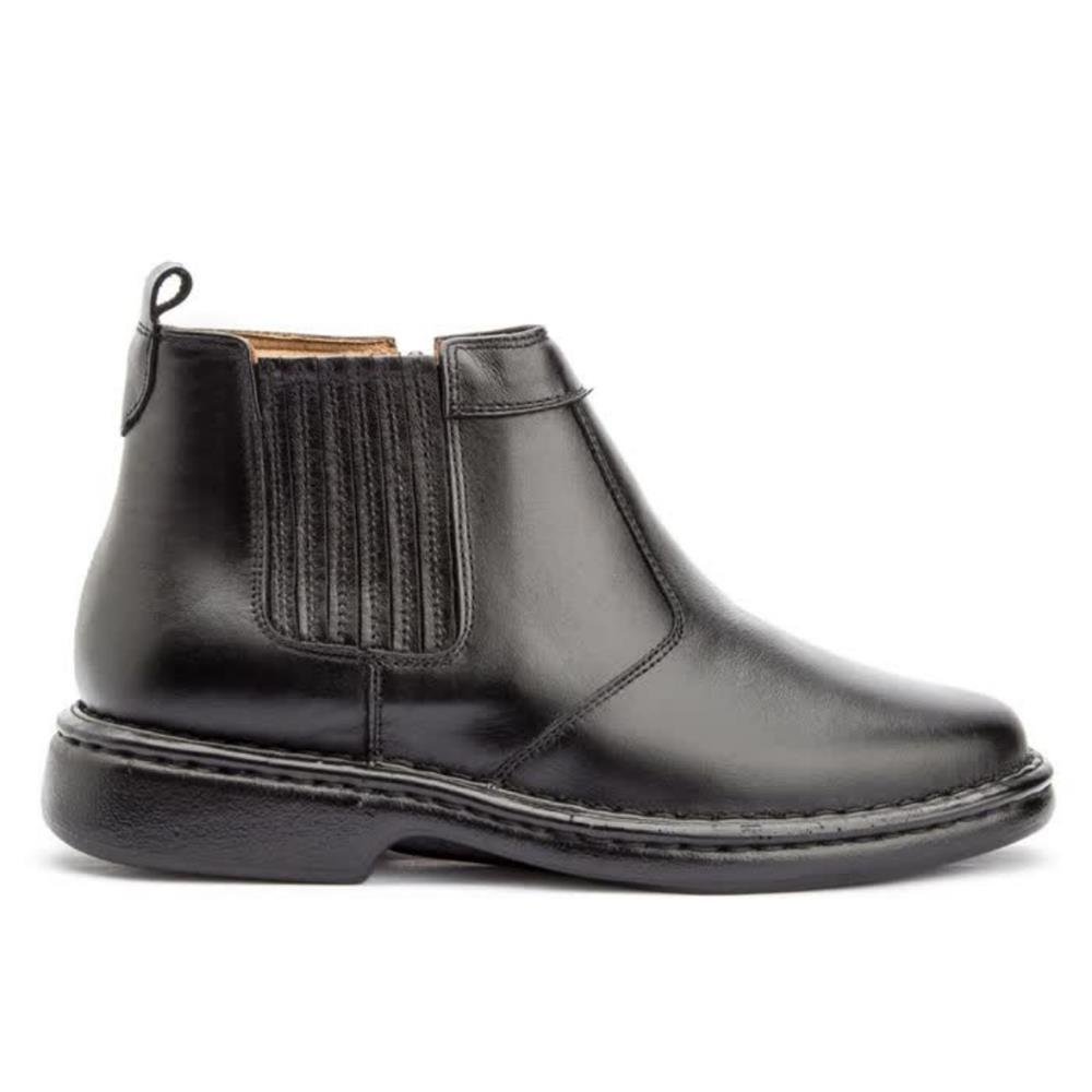 Botas Pastori Masculina Couro Conforto Casual Leve Preto 2