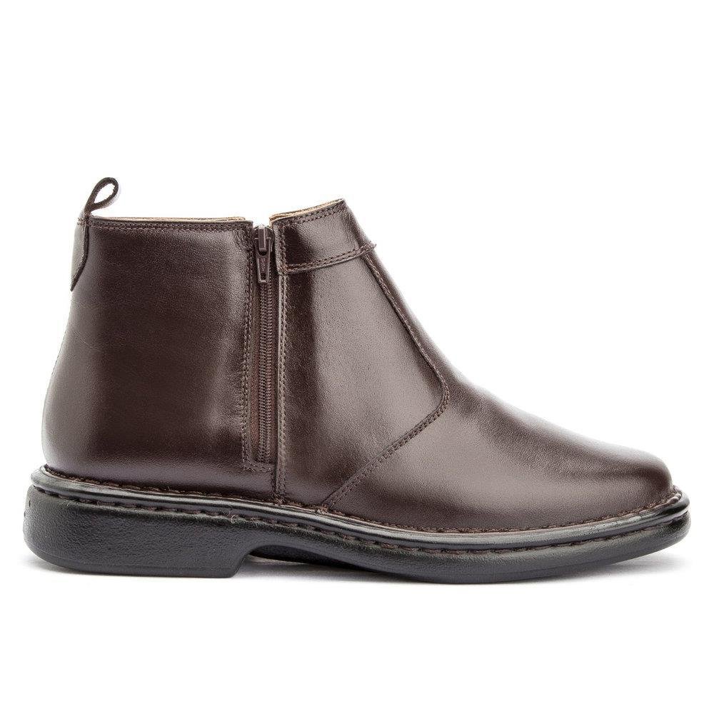 Botas Pastori Masculina Couro Conforto Casual Leve Marrom 2