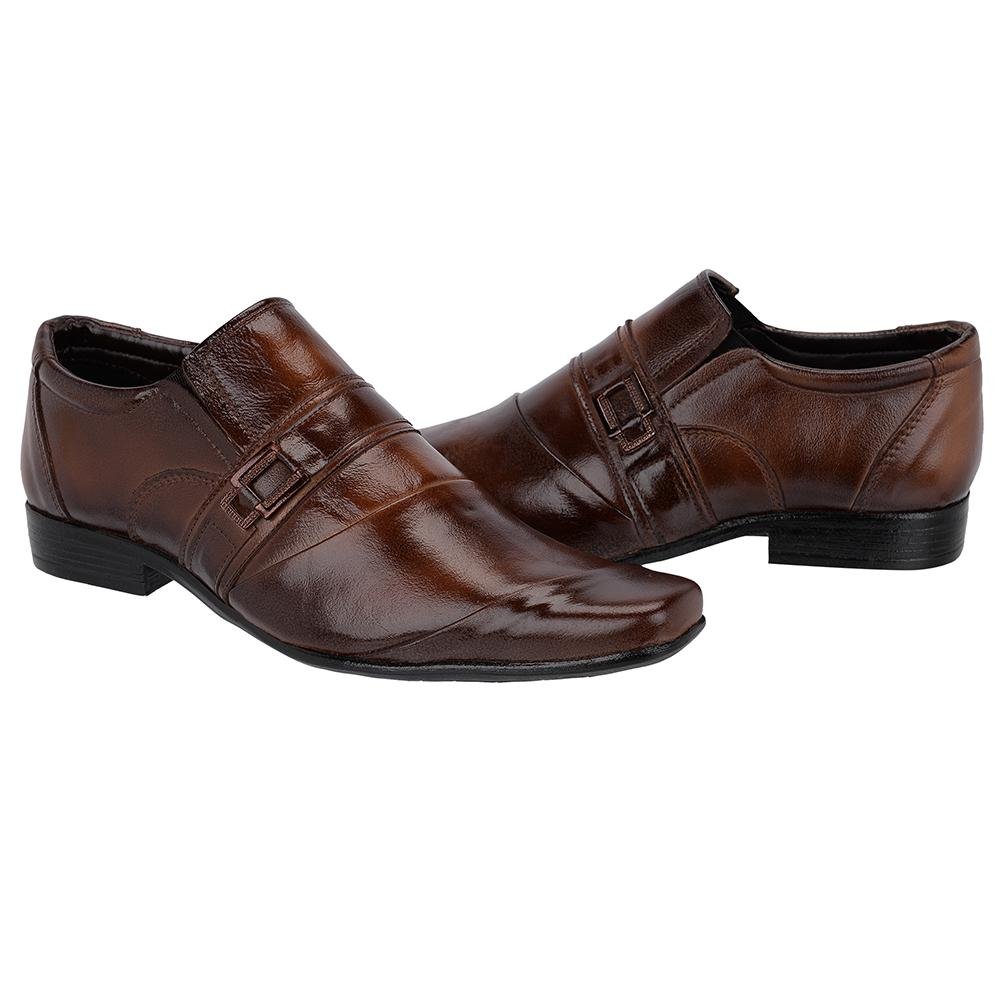 Sapato Social Masculino em Couro Leoppé Masculino Marrom 3