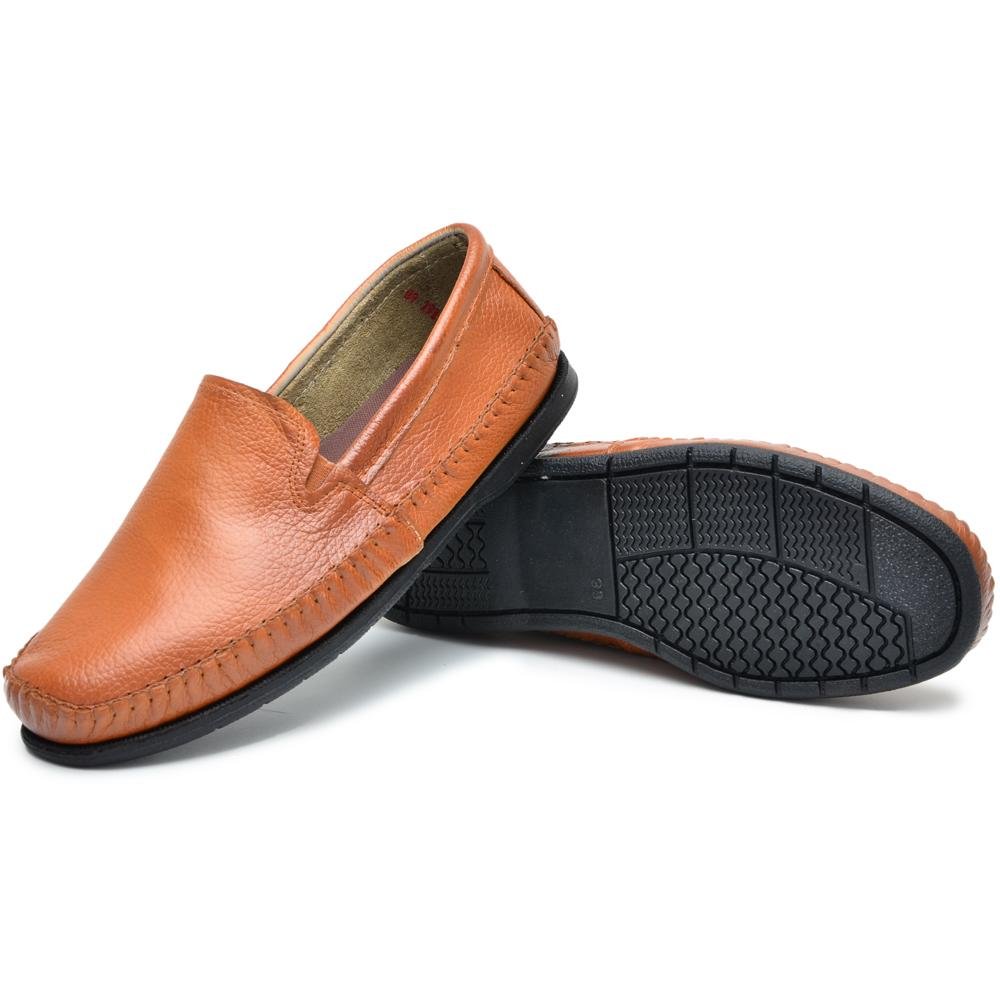 Kit 3 Pares Mocassim Masculino Couro Moderno Dia a Dia Marrom 2
