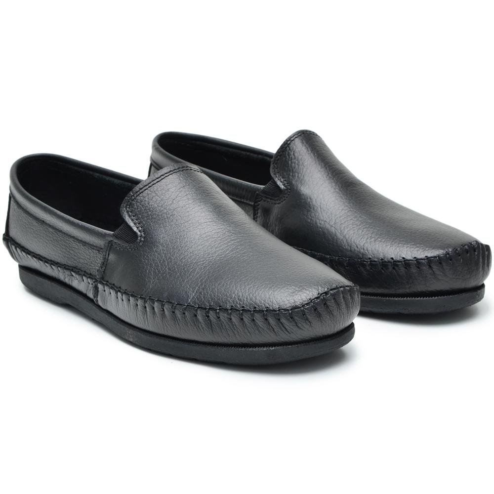 Kit 3 Pares Mocassim Masculino Couro Moderno Dia a Dia Marrom 3