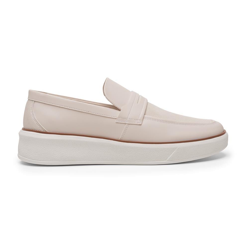 Tênis Casual Masculino Modelo Slip On para o Dia a Dia Bege 2
