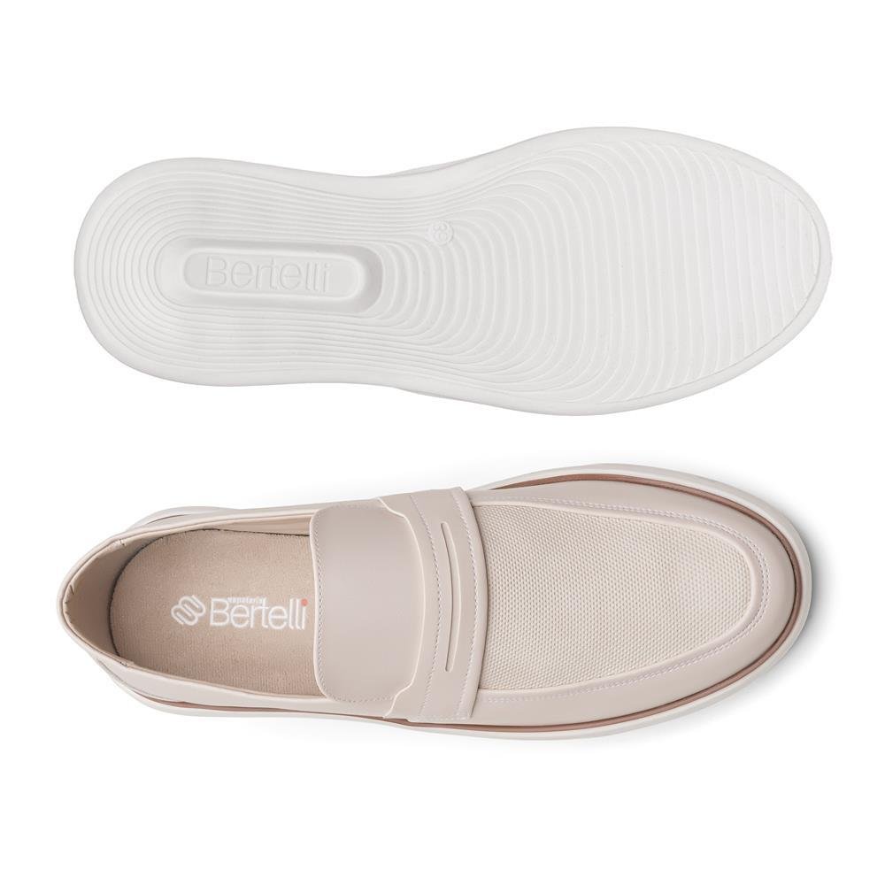 Tênis Casual Masculino Modelo Slip On para o Dia a Dia Bege 3