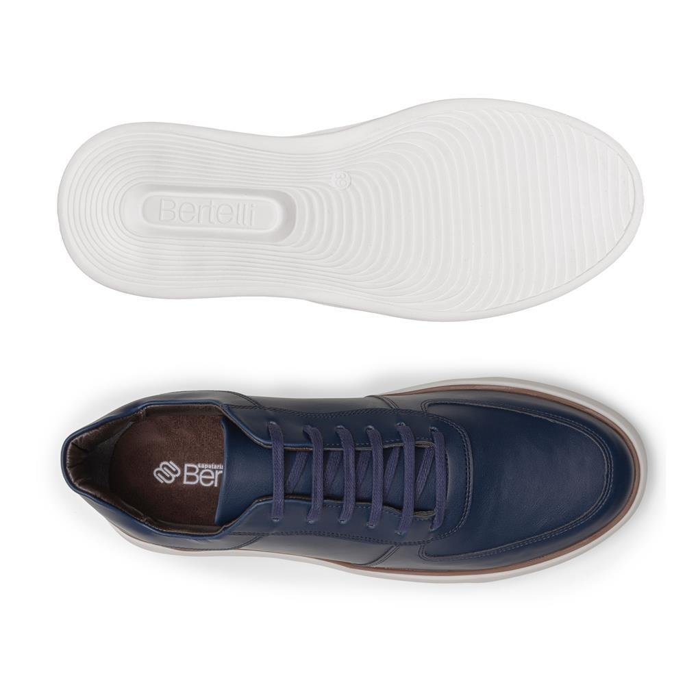 Tênis Casual Masculino para o Dia a Dia Moderno Básico Azul 3