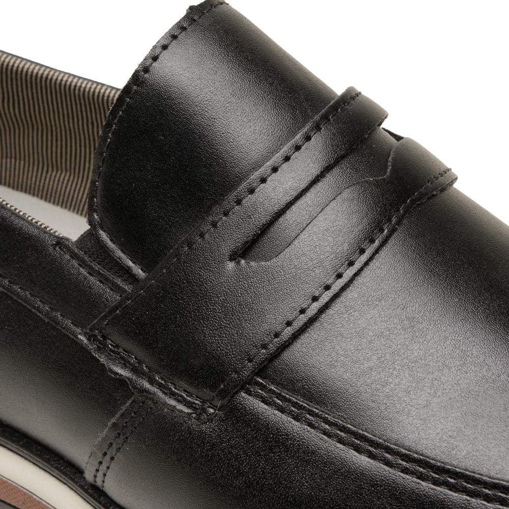 Sapato Casual Masculino Calce Fácil Moderno Solado Conforto Preto 4