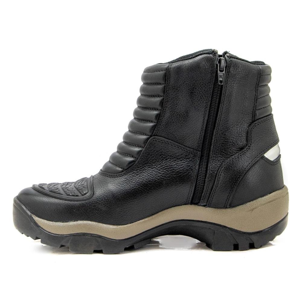 Bota Motociclista Masculina As-height Couro Cano Curto Preto 5