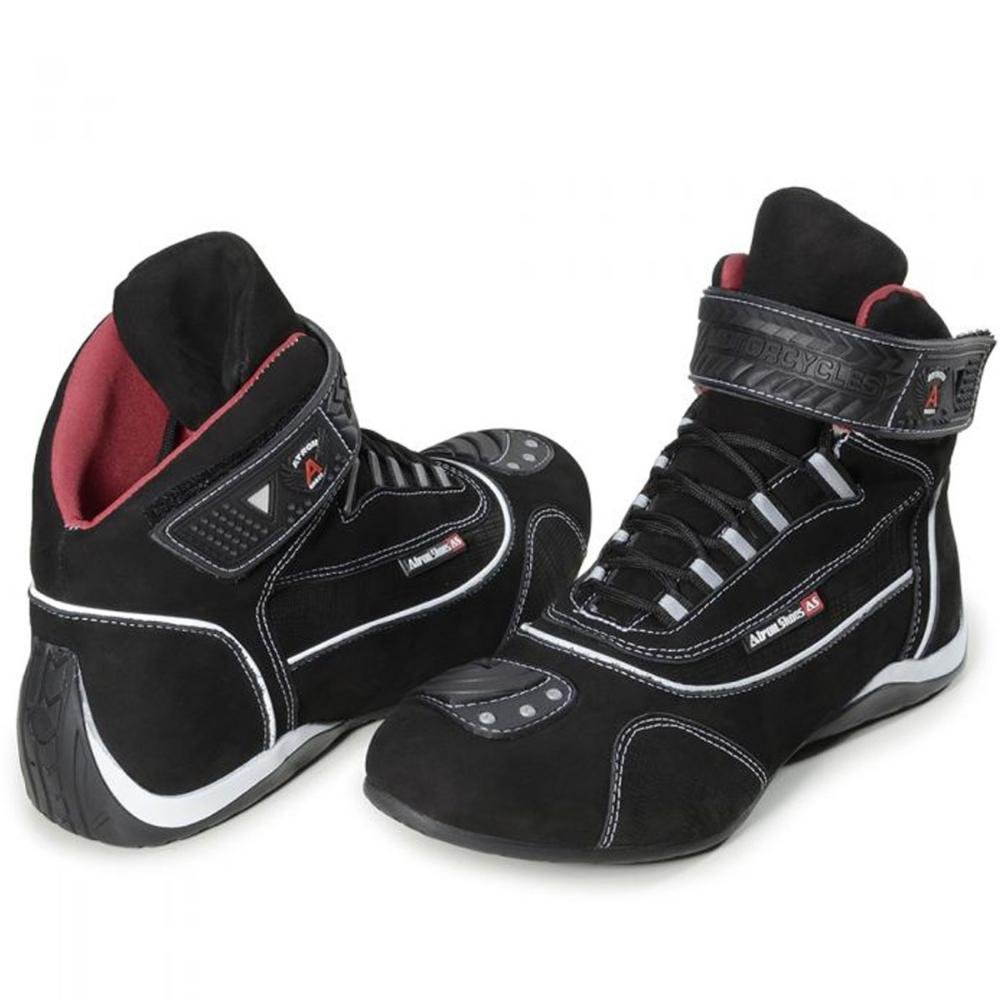 Bota Motociclista Masculina Couro Refletivo Cano Alto Preto 3