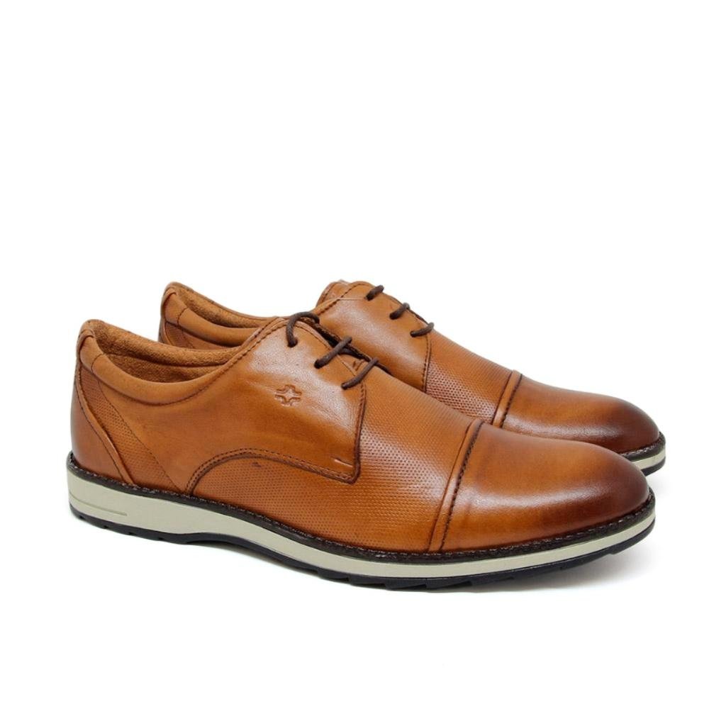 Sapato Social New Mendonza Masculino Couro Conforto e Estilo Marrom 2