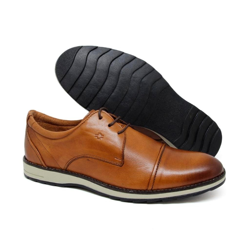 Sapato Social New Mendonza Masculino Couro Conforto e Estilo Marrom 3
