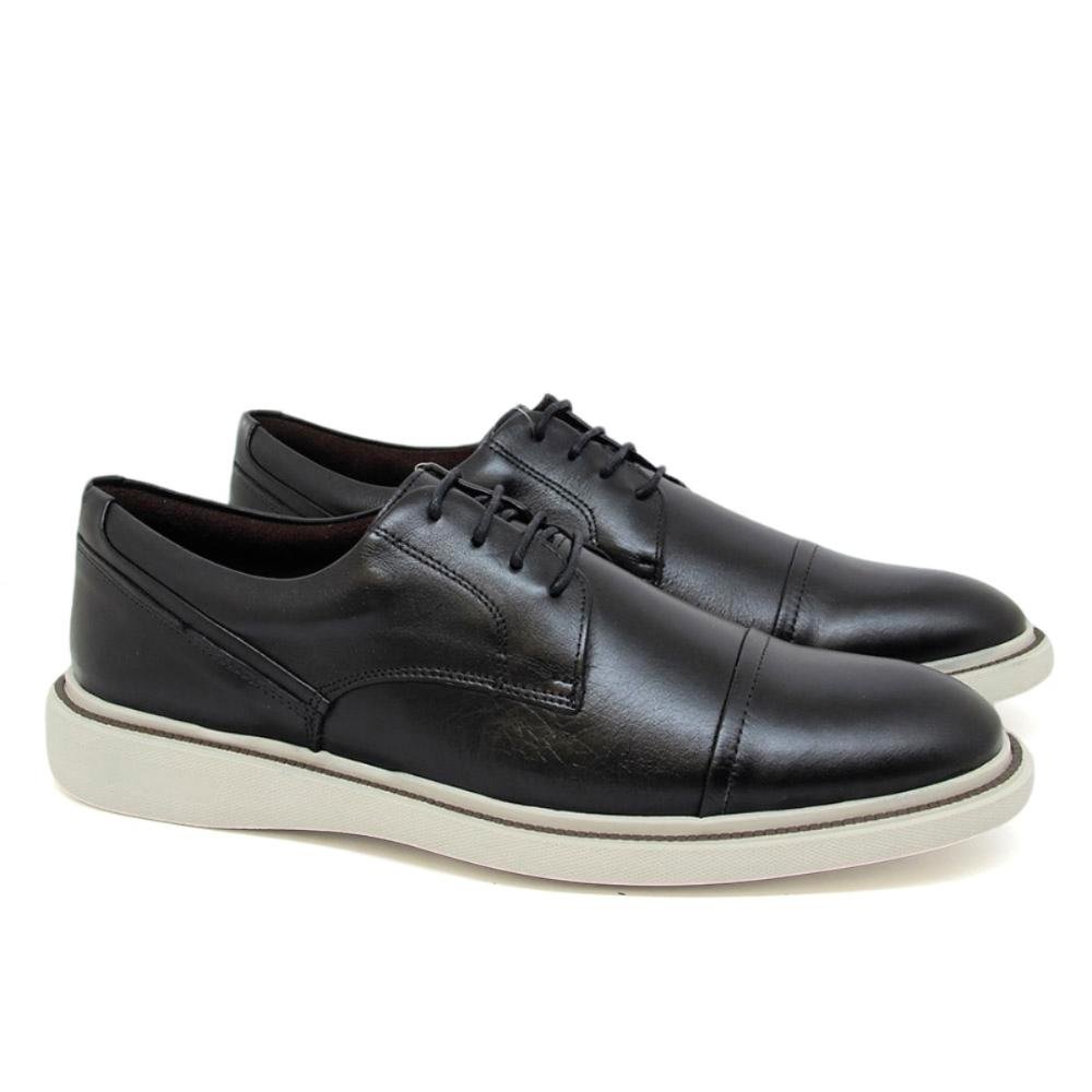 Sapato Social Rotterdam Masculino Couro Elegância e Conforto Preto 2