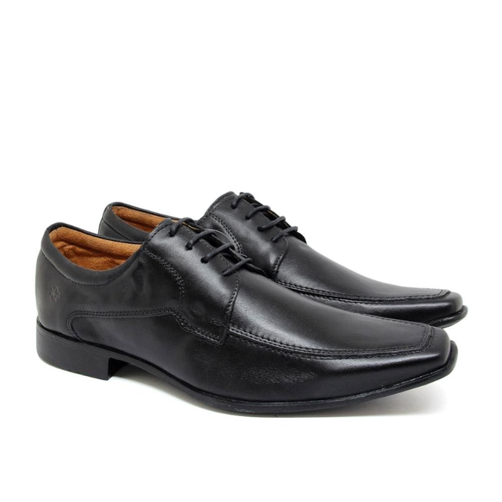 Sapato Social Zurich Masculino Couro Elegância Preto 2