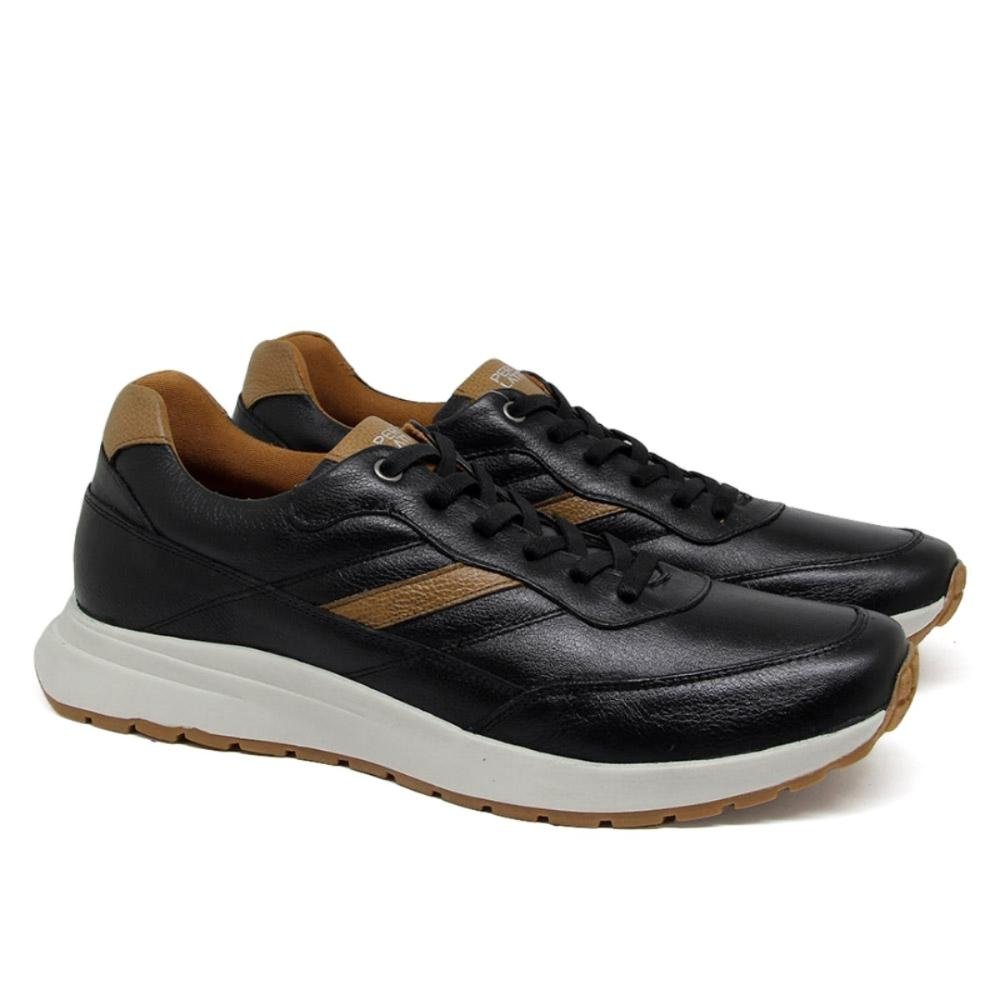 Tênis Casual Klngston Masculino Couro Moderno ao Casual Preto 2