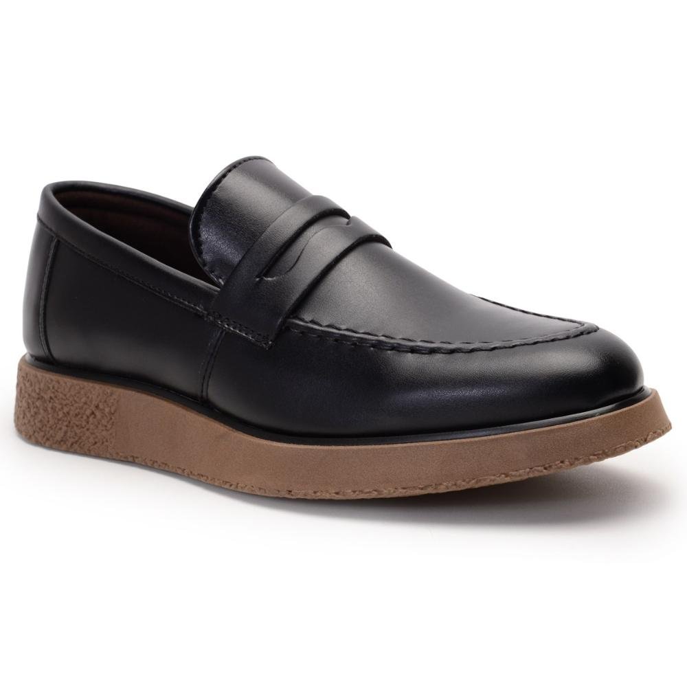 Mocassim Masculino Elegante Confortável Slip-on Preto 2