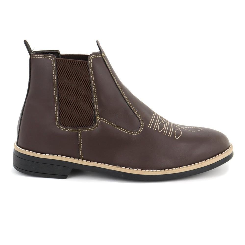 Bota Chelsea Masculina Couro Conforto