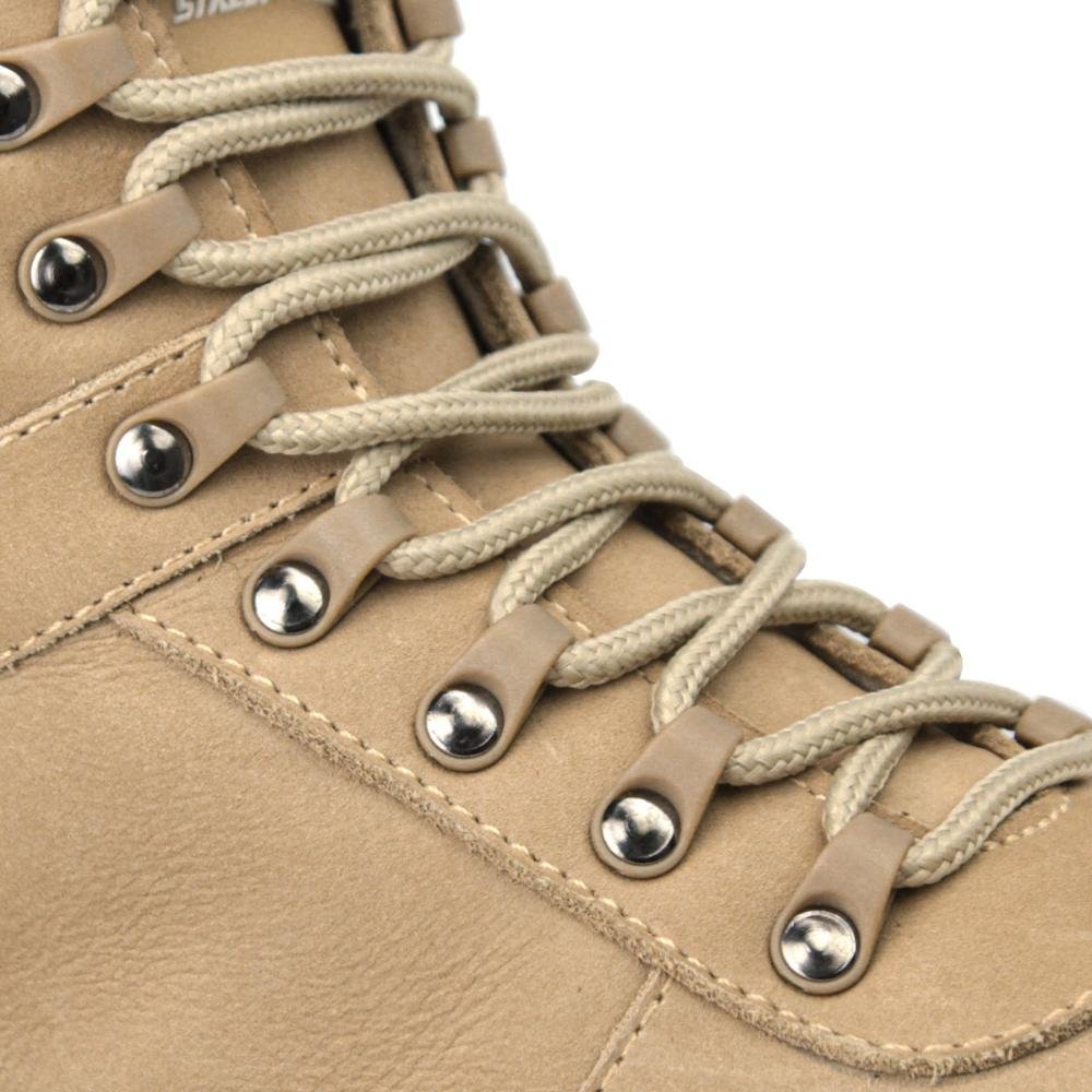 Bota Coturno Cadarço Masculina Bege 2